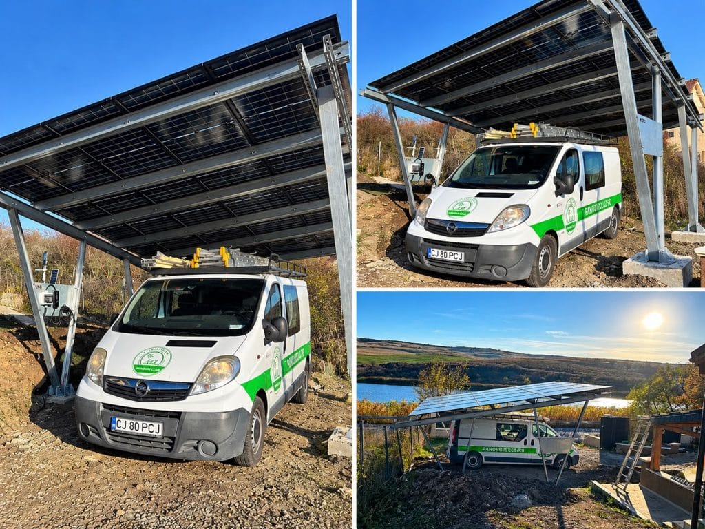 Carport Magnelis 2 locuri – panouri fotovoltaice Cluj-Napoca